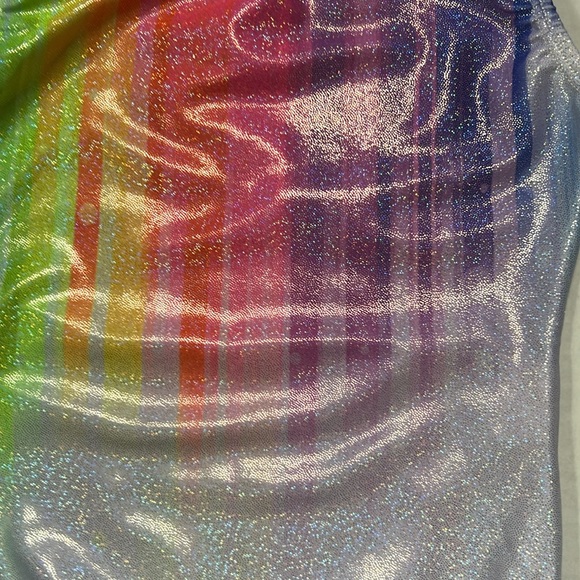 Rainbow Metallic Leotard Size 5/6 - Picture 8 of 16